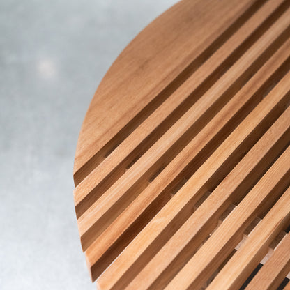 Slatted Round Coffee Table