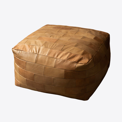 Patchwork Leather Ottoman