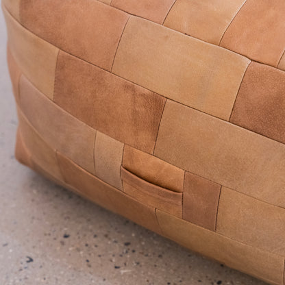 Patchwork Leather Ottoman