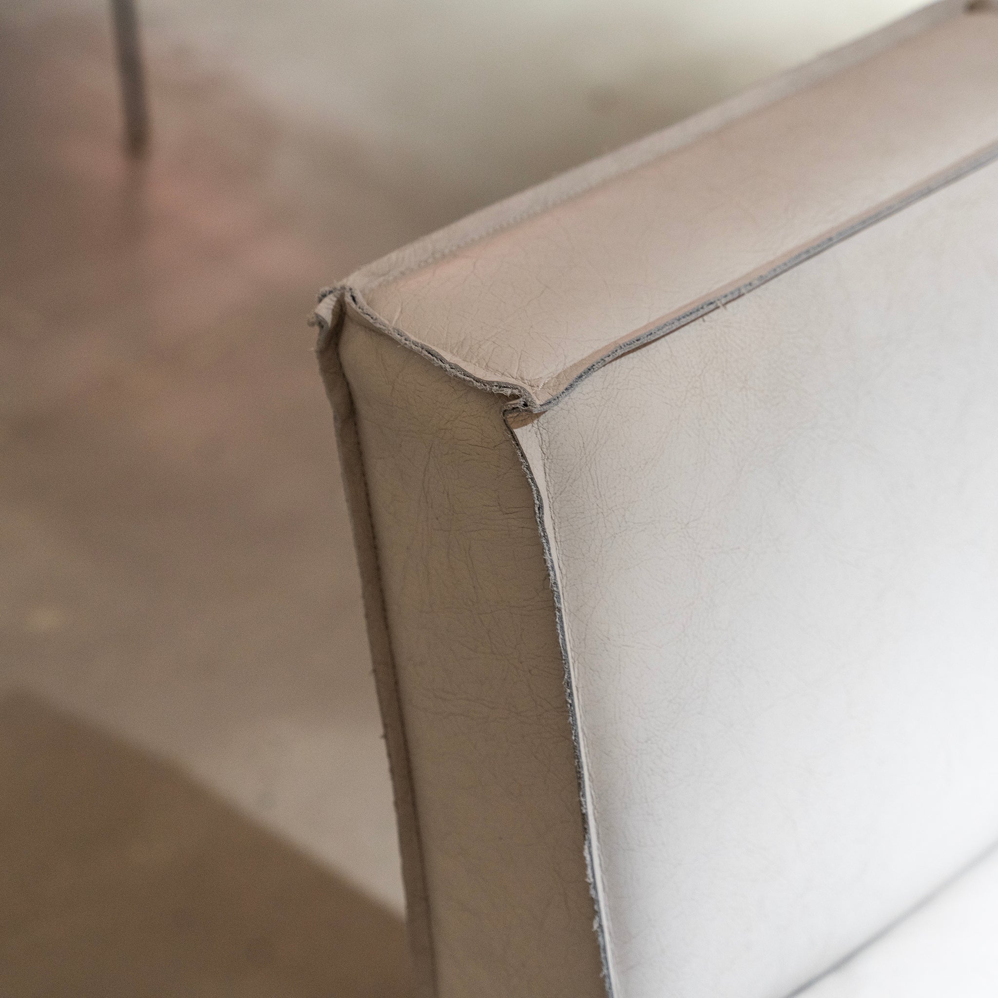 Minimalist Cream Upholstered Chair