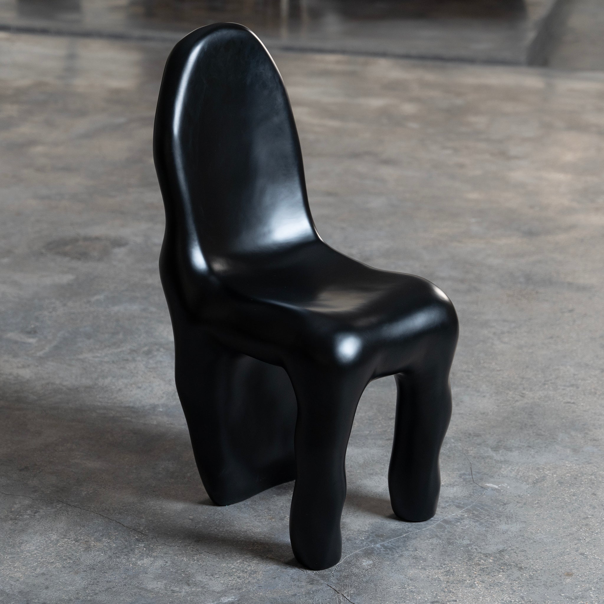 Sculptural Black Chair