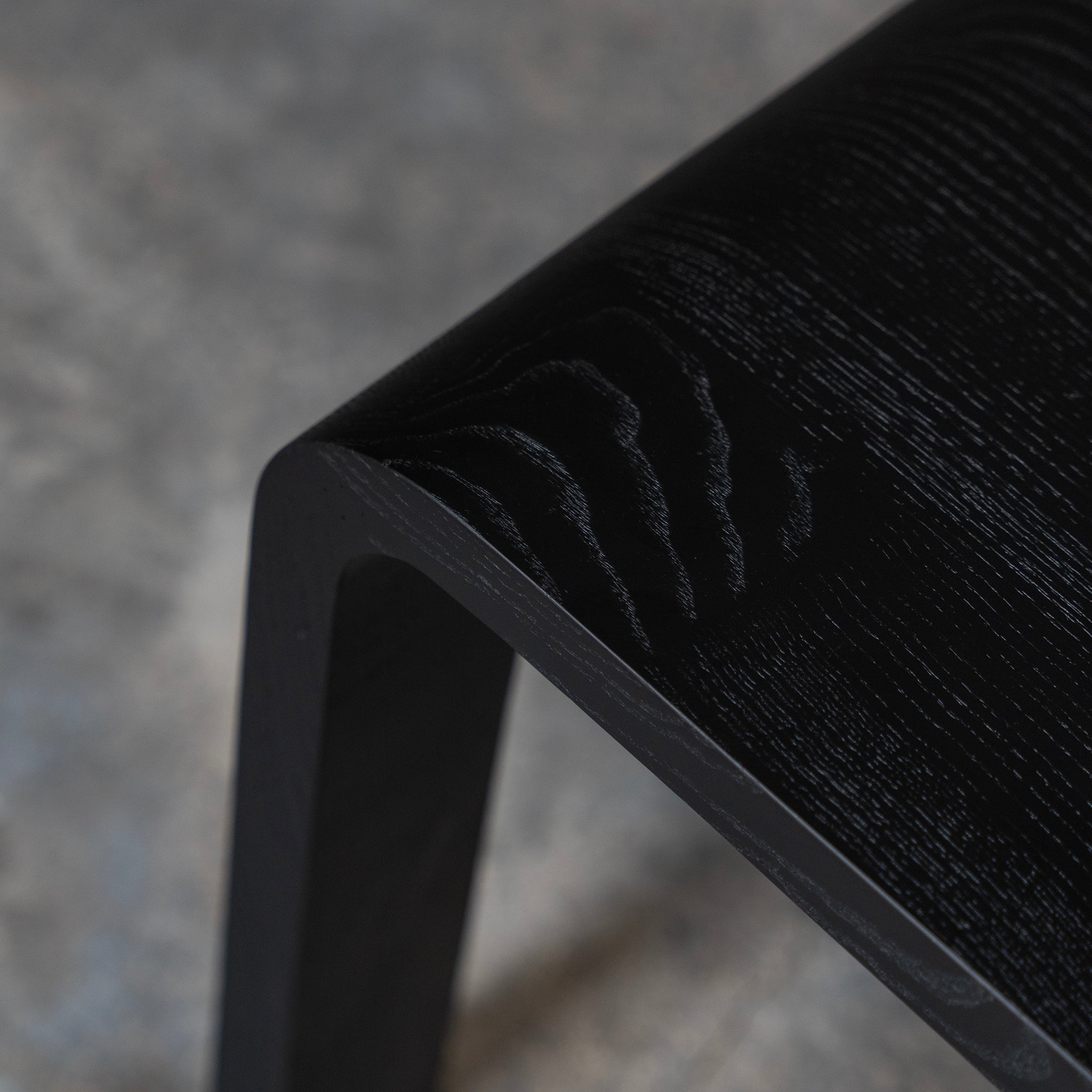 Black Stepped Back Chair