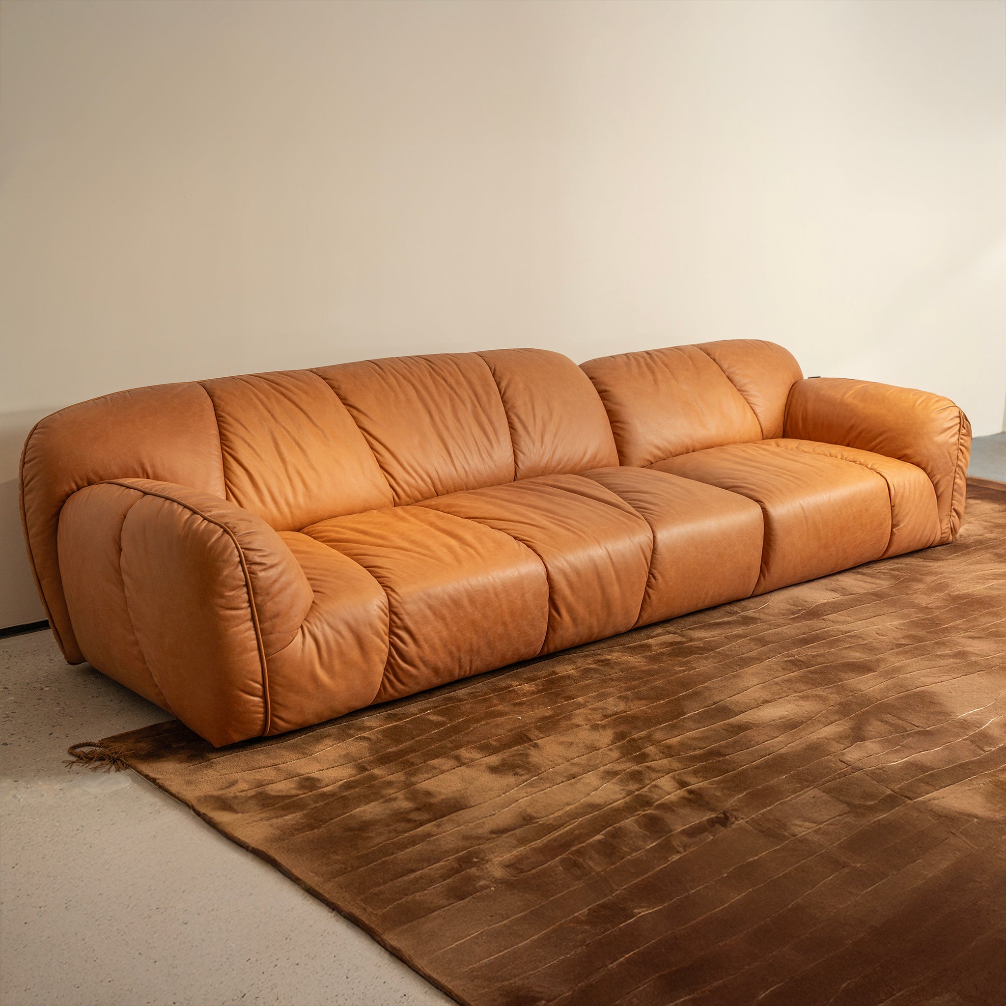 Plush Leather Sofa