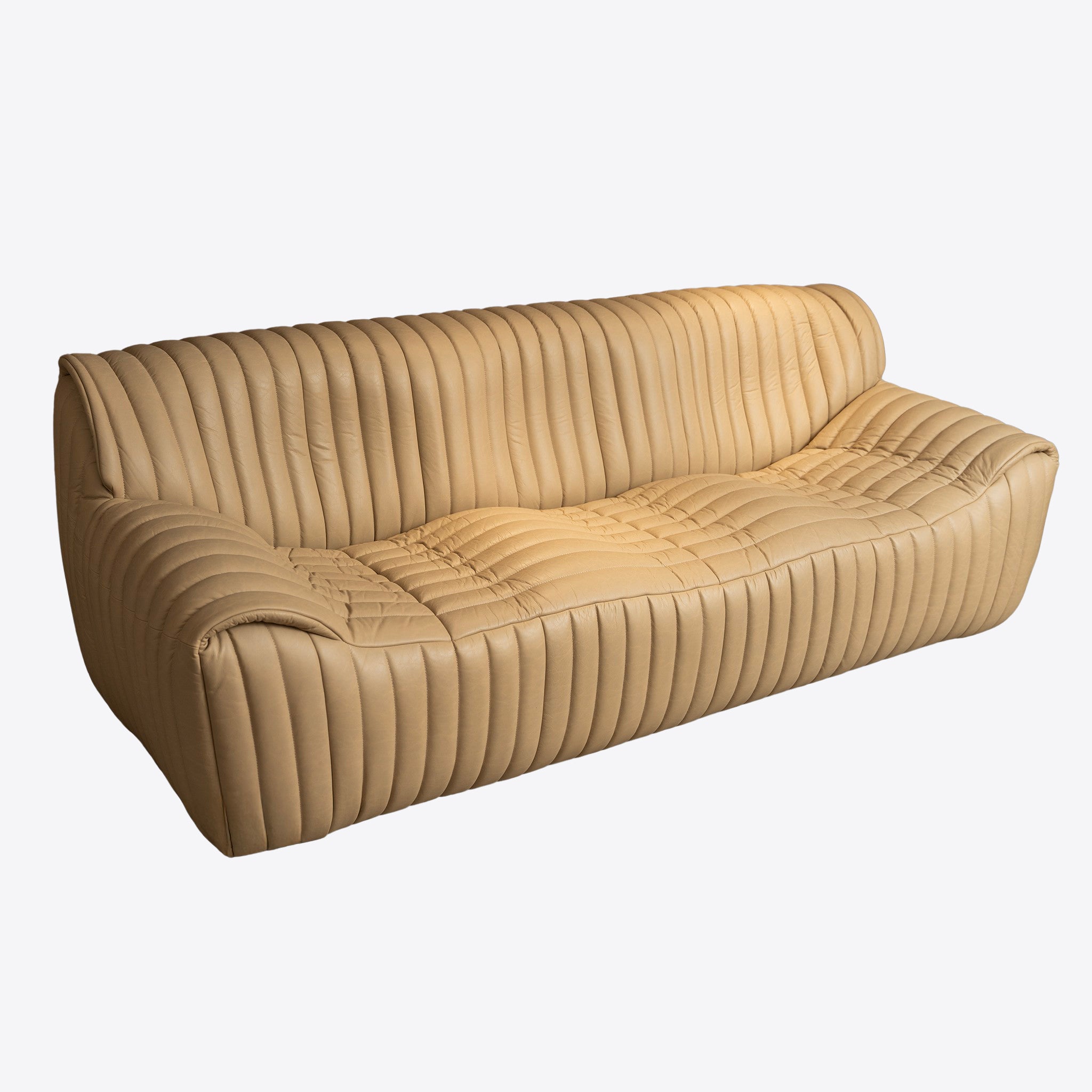 Striped Tufted Sofa