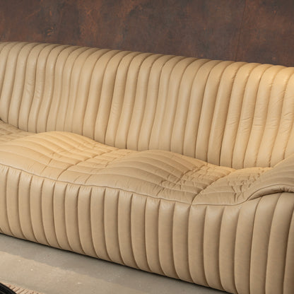 Striped Tufted Sofa