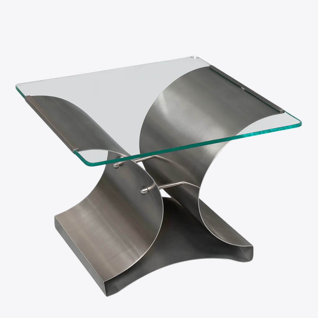 Sculpted Steel Side Table