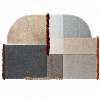 Abstract Arch Patchwork Rug - FURNIBLE.