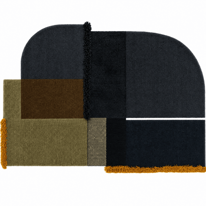 Abstract Arch Patchwork Rug - FURNIBLE.