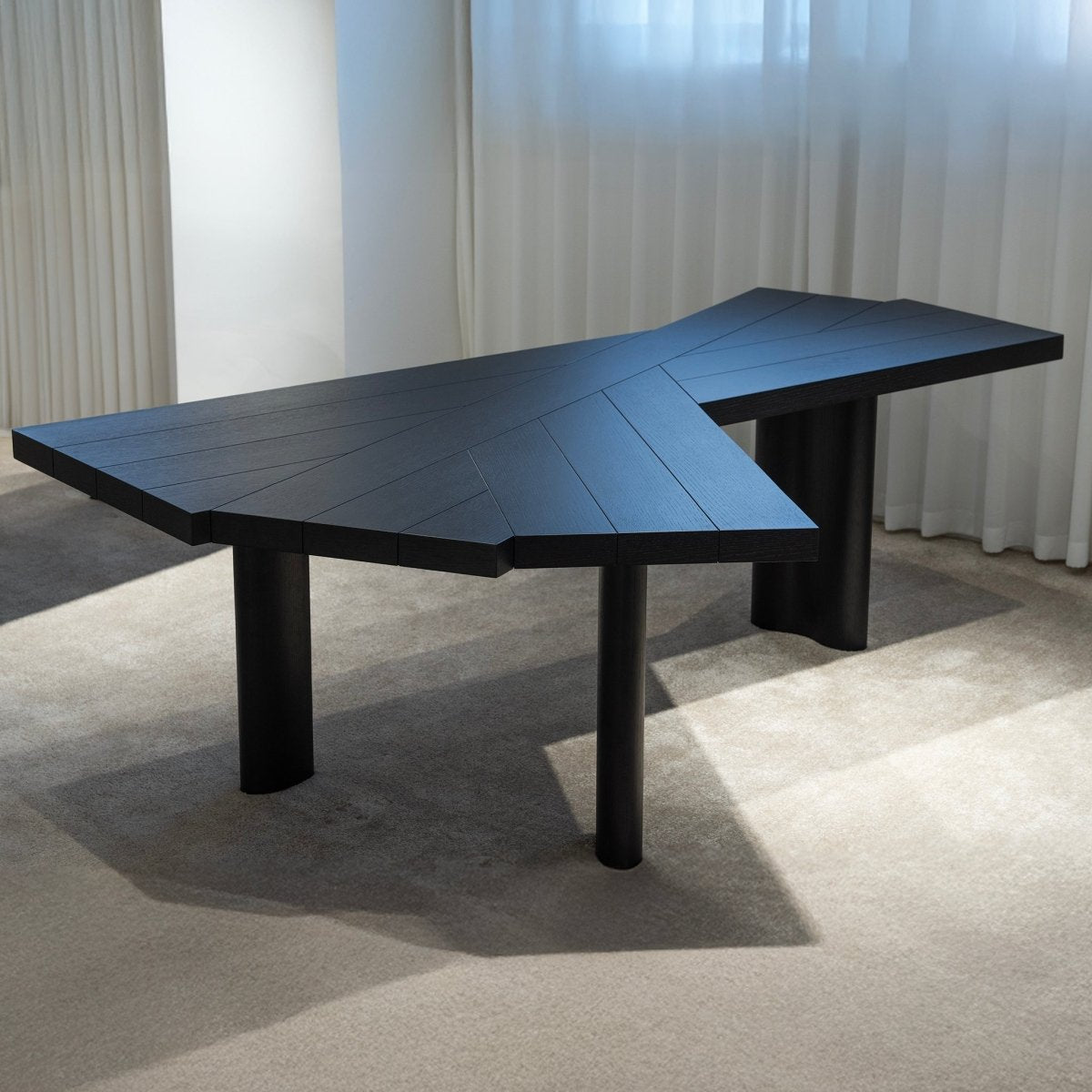 Angular Facet Dining Table - FURNIBLE.