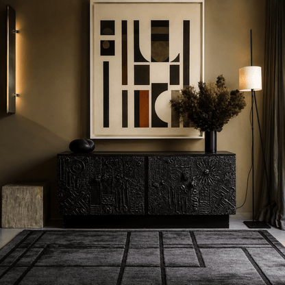 Architectural Grid Tufted Rug - FURNIBLE.