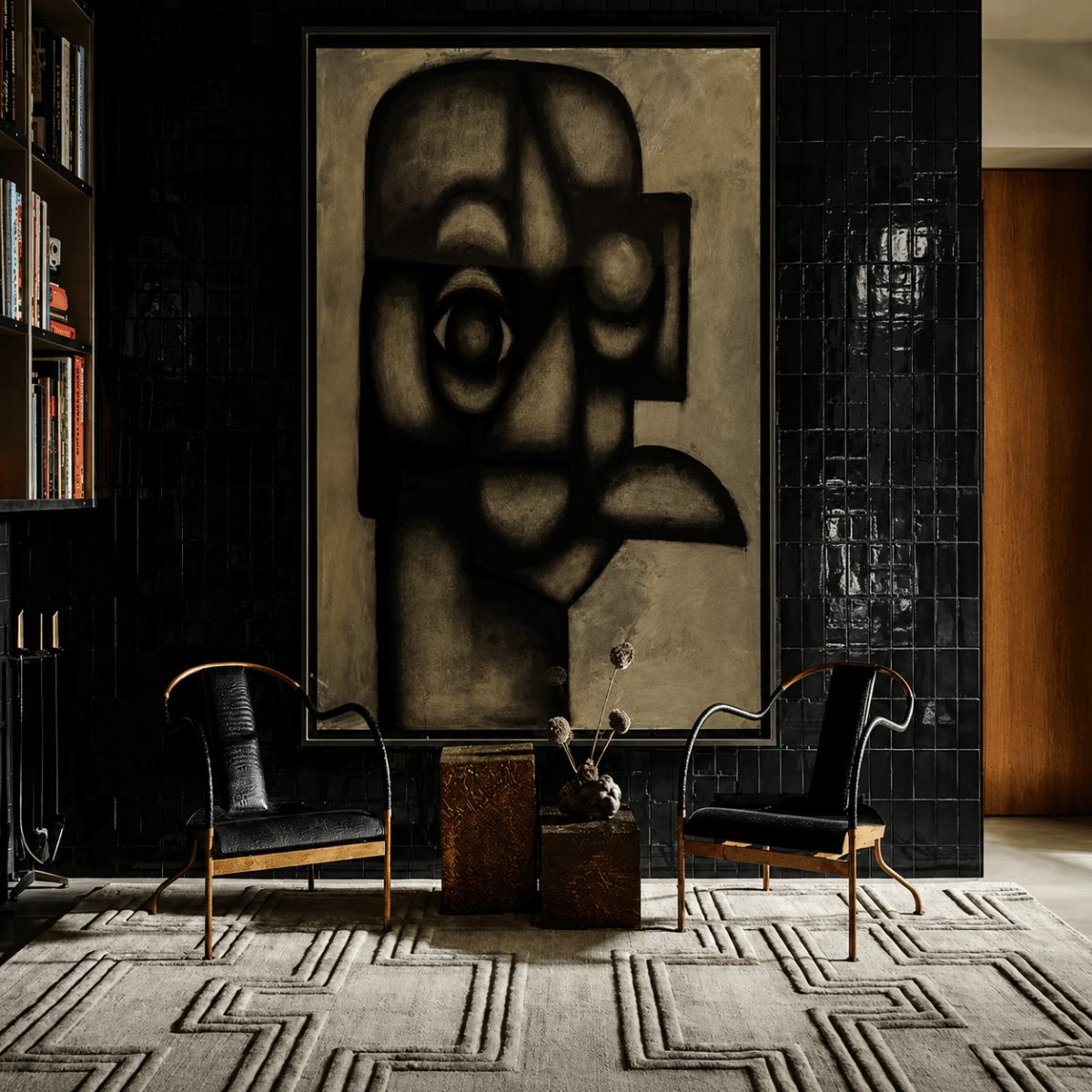 Art Deco Maze Tufted Rug - FURNIBLE.