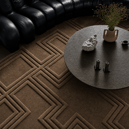 Art Deco Maze Tufted Rug - FURNIBLE.