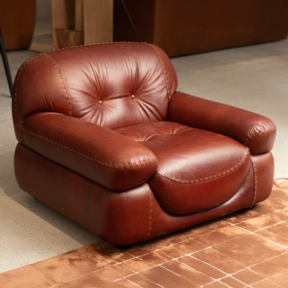 Avalon Leather Armchair - FURNIBLE.