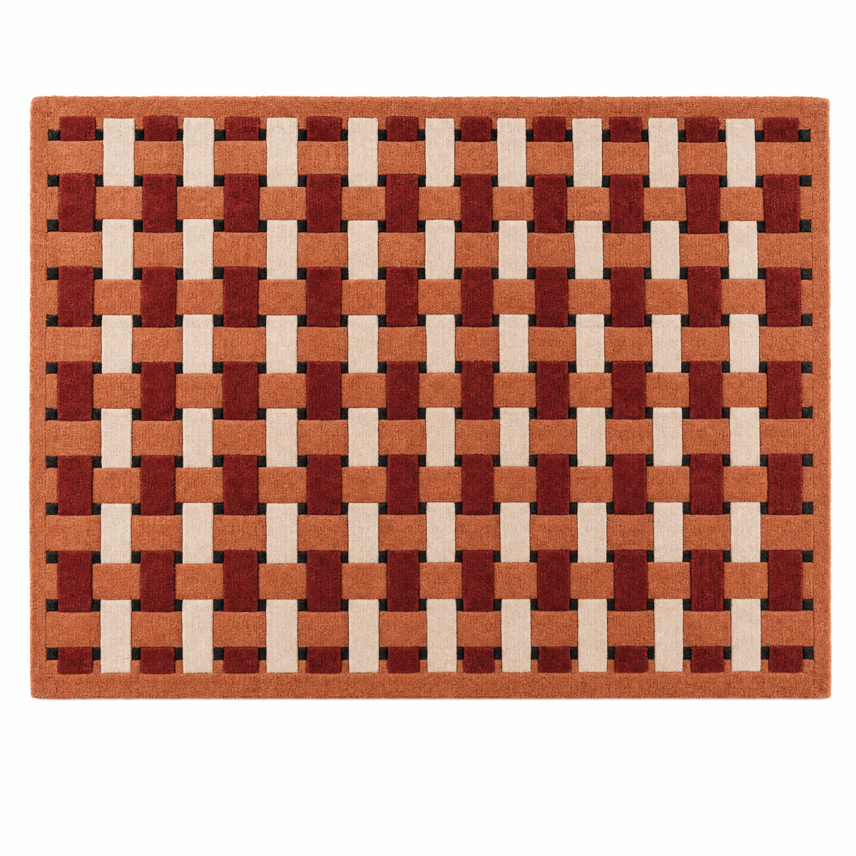Basketweave Tufted Rug - FURNIBLE.