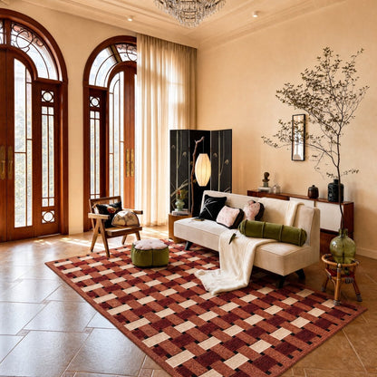Basketweave Tufted Rug - FURNIBLE.