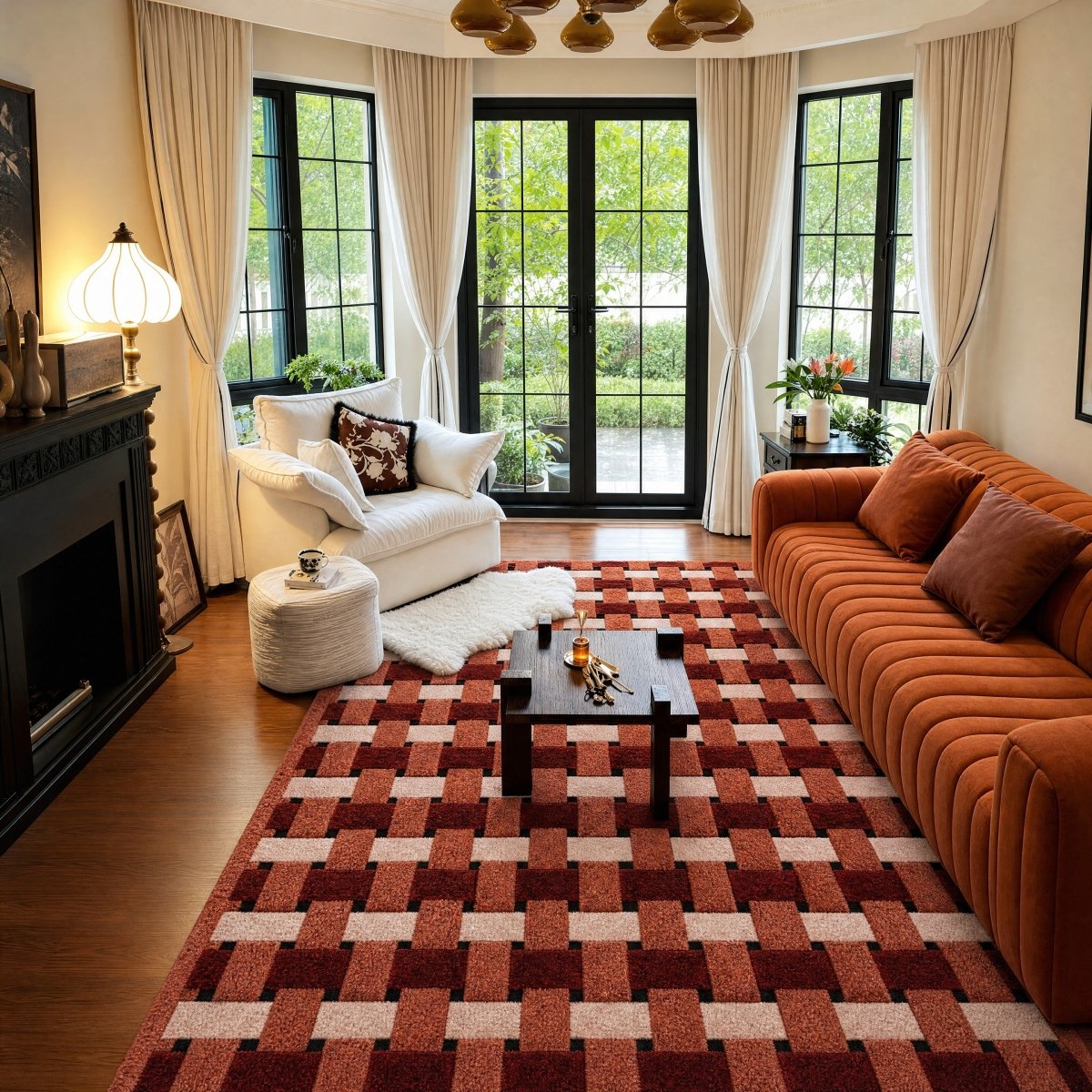 Basketweave Tufted Rug - FURNIBLE.