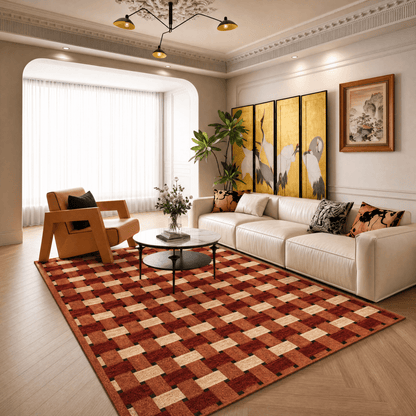 Basketweave Tufted Rug - FURNIBLE.