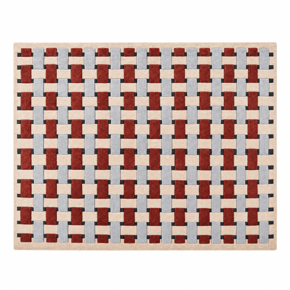 Basketweave Tufted Rug - FURNIBLE.