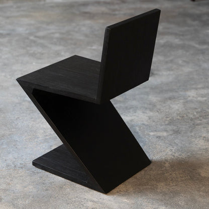 Black Geometric Accent Chair - FURNIBLE.