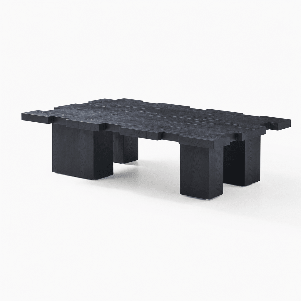 Blockweave Elm Coffee Table - FURNIBLE.
