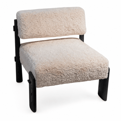 Bouclé Block Accent Chair - FURNIBLE.