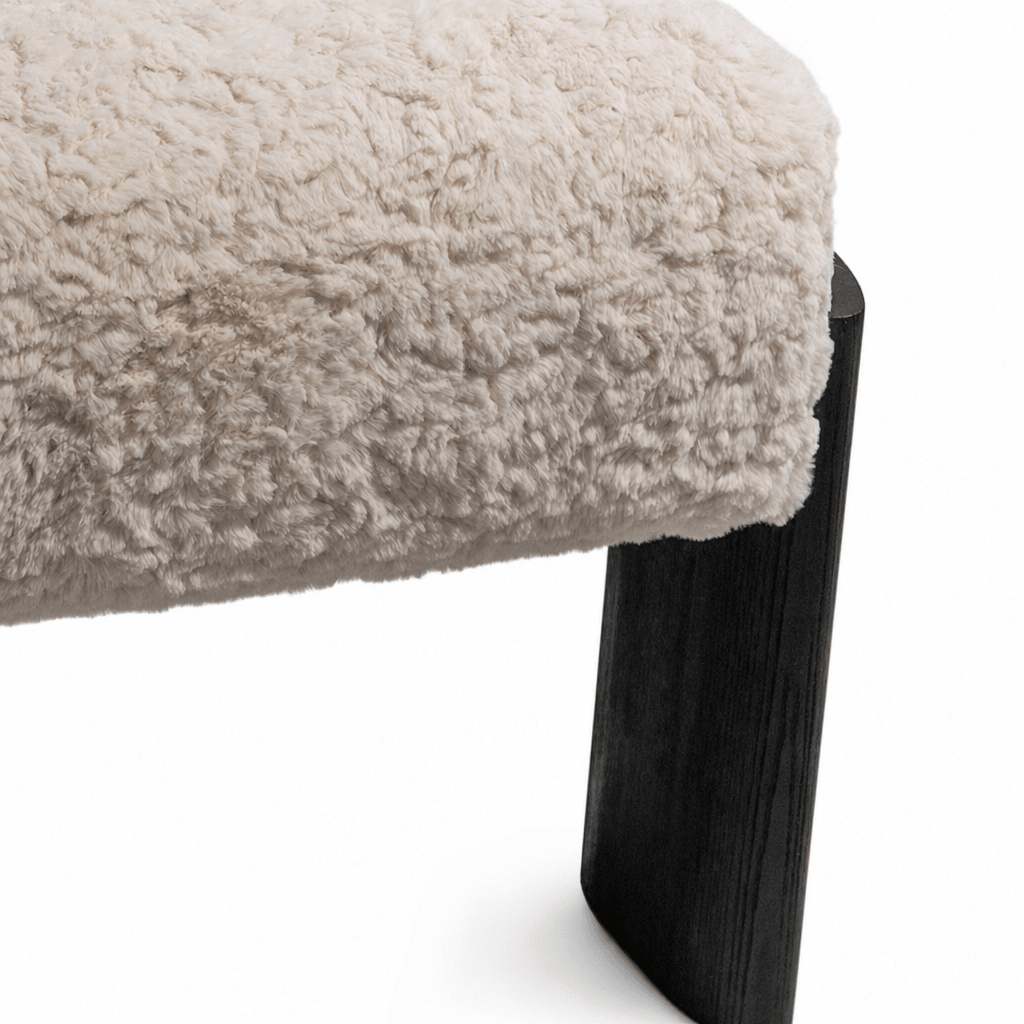 Bouclé Block Accent Chair - FURNIBLE.