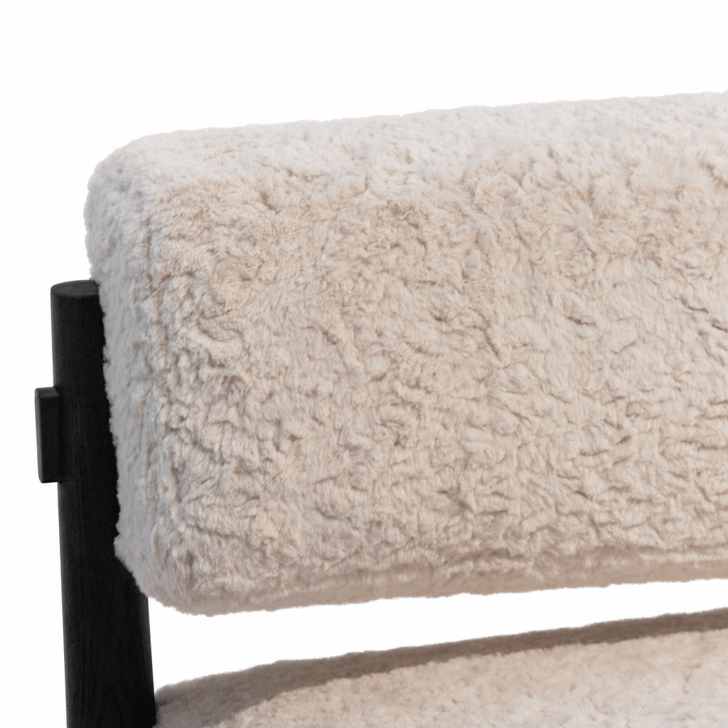 Bouclé Block Accent Chair - FURNIBLE.