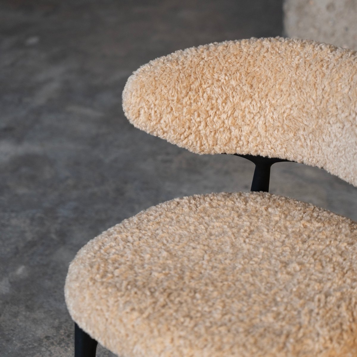 Bouclé Dining Chair - FURNIBLE.