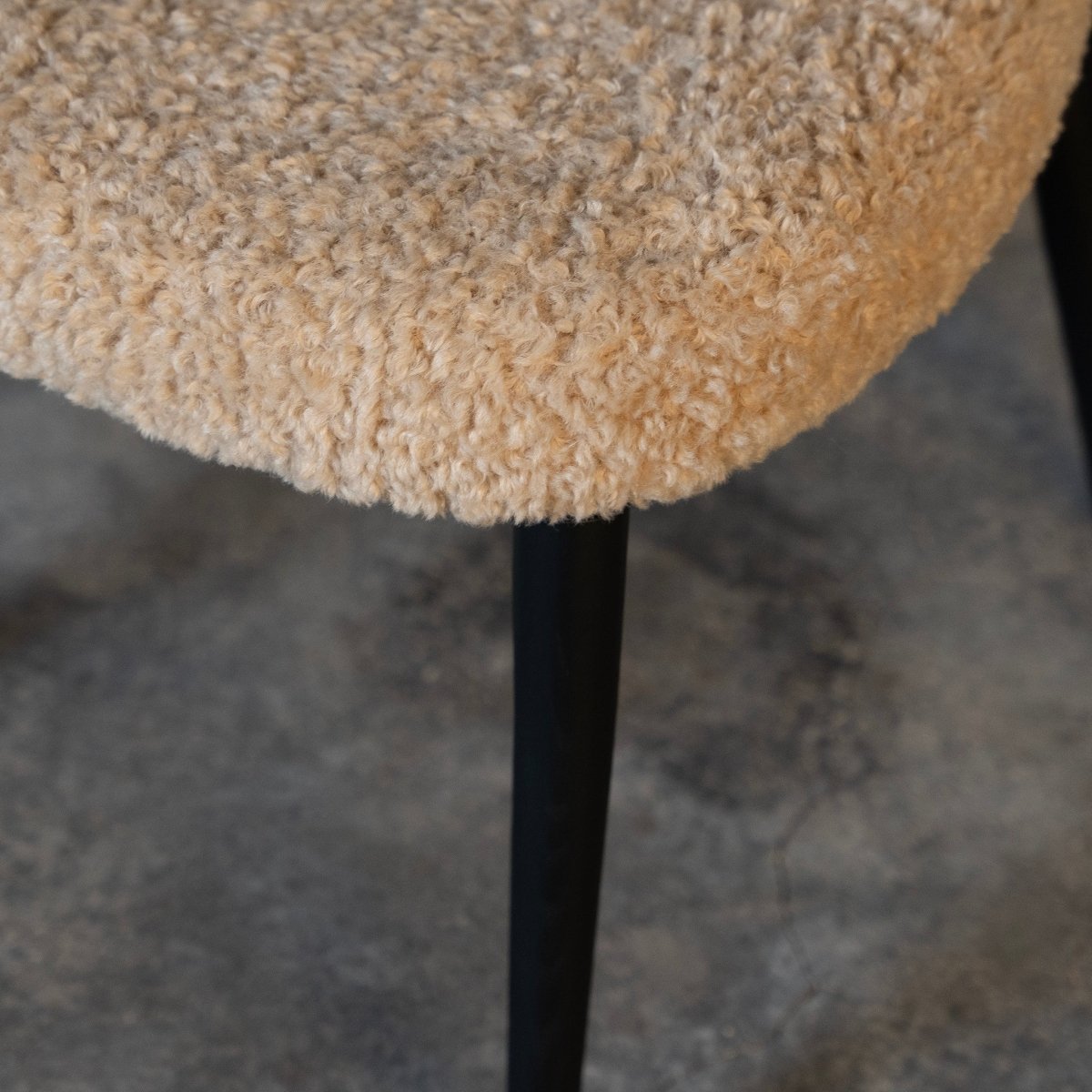 Bouclé Dining Chair - FURNIBLE.
