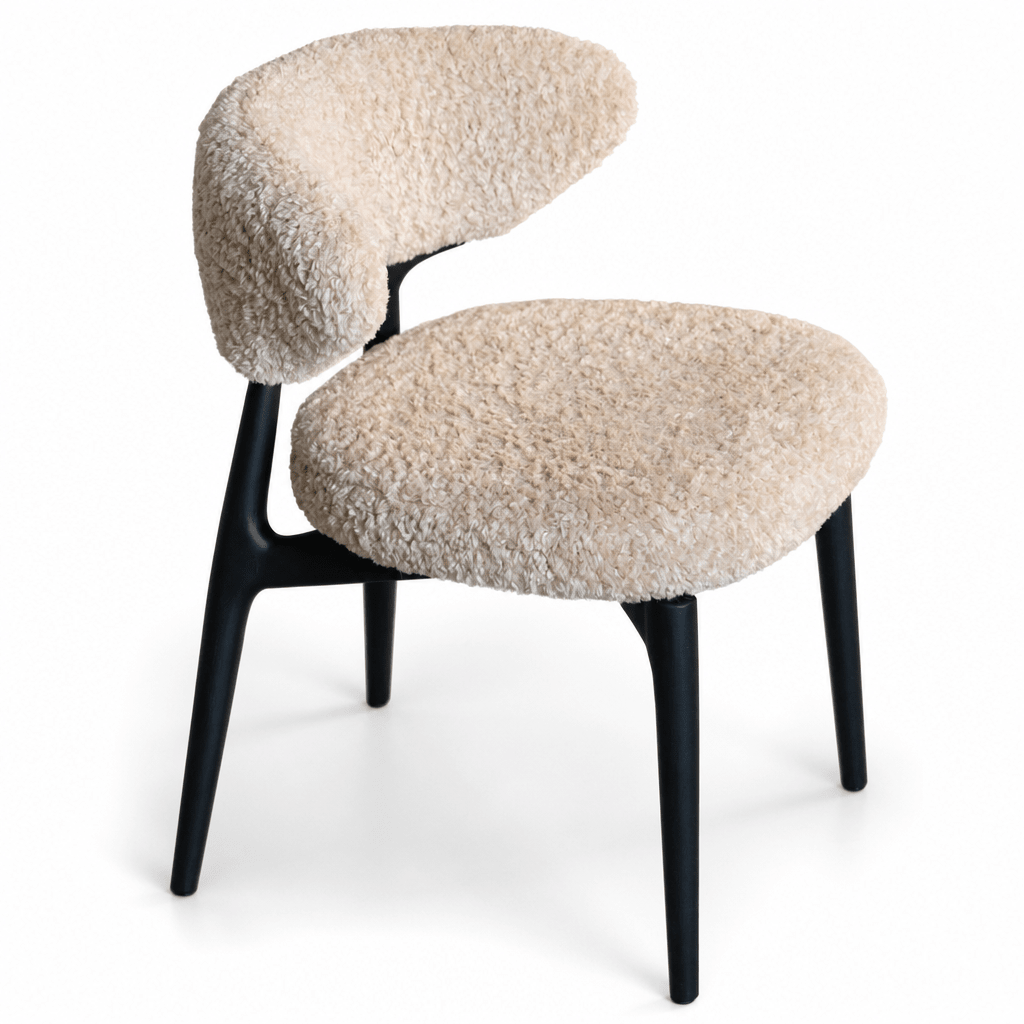 Bouclé Dining Chair - FURNIBLE.