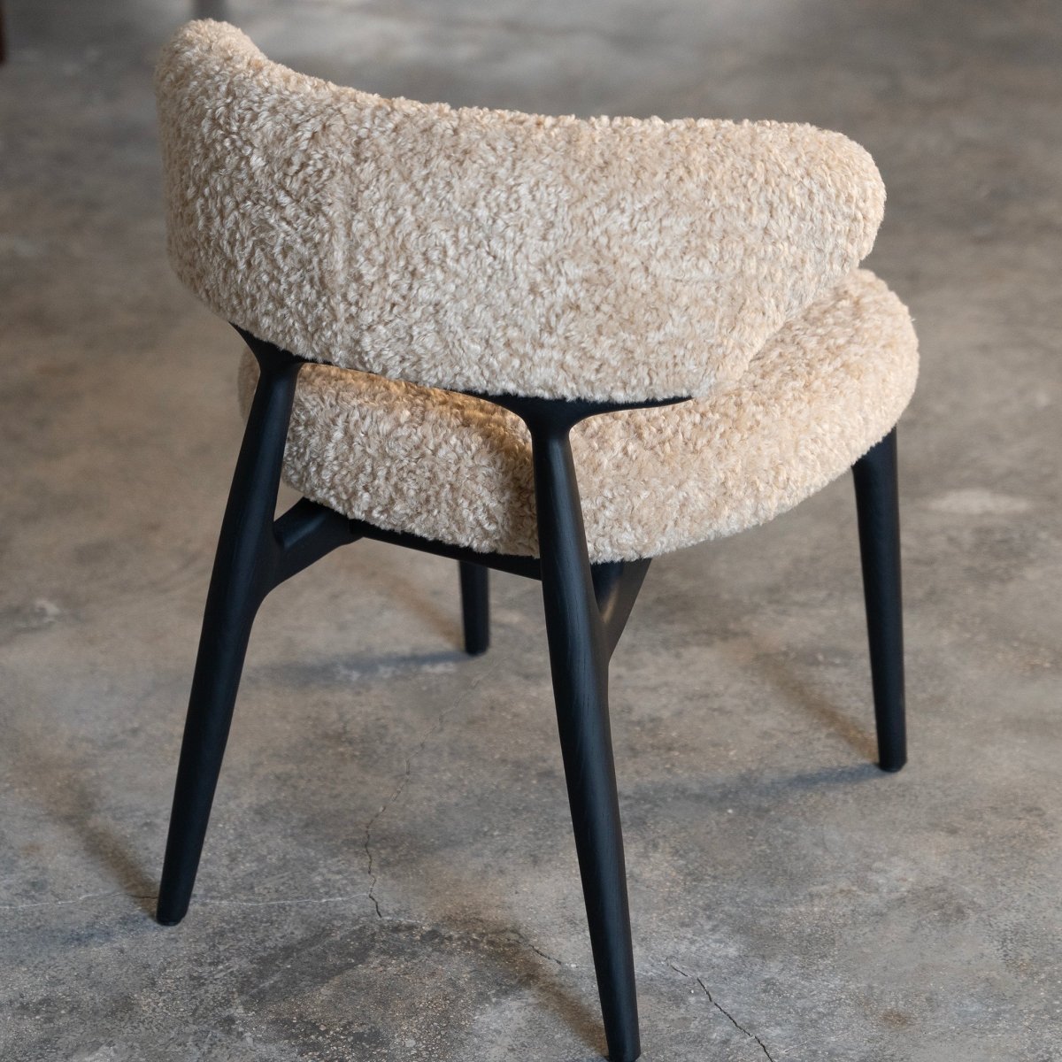 Bouclé Dining Chair - FURNIBLE.