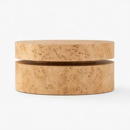 Burl Drum Coffee Table - FURNIBLE.