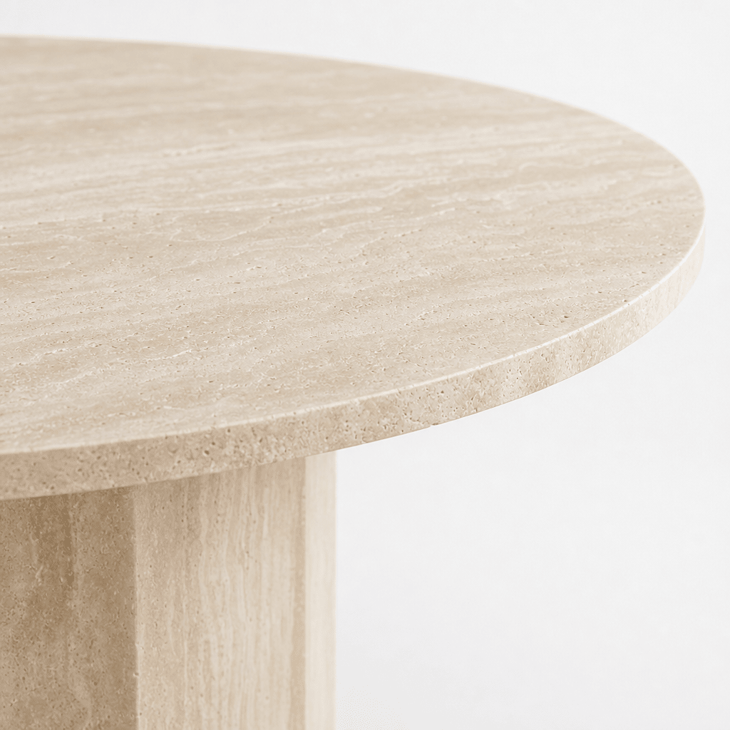 Calma Travertine Coffee Table - FURNIBLE.