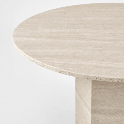 Calma Travertine Dining Table - FURNIBLE.