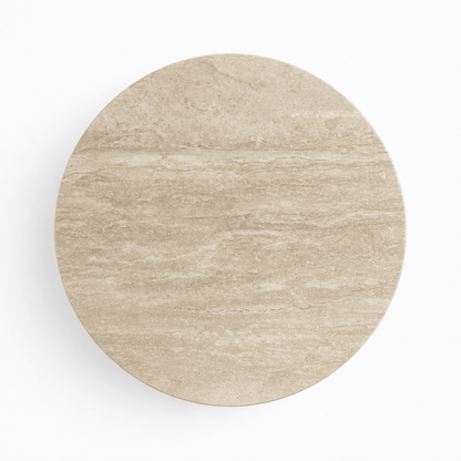 Celine Travertine Side Table - FURNIBLE.