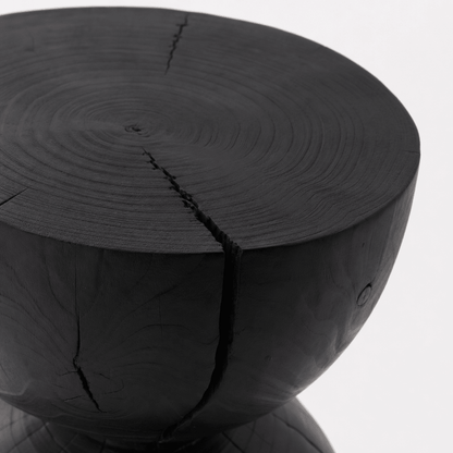 Charred Pine Side Table - FURNIBLE.