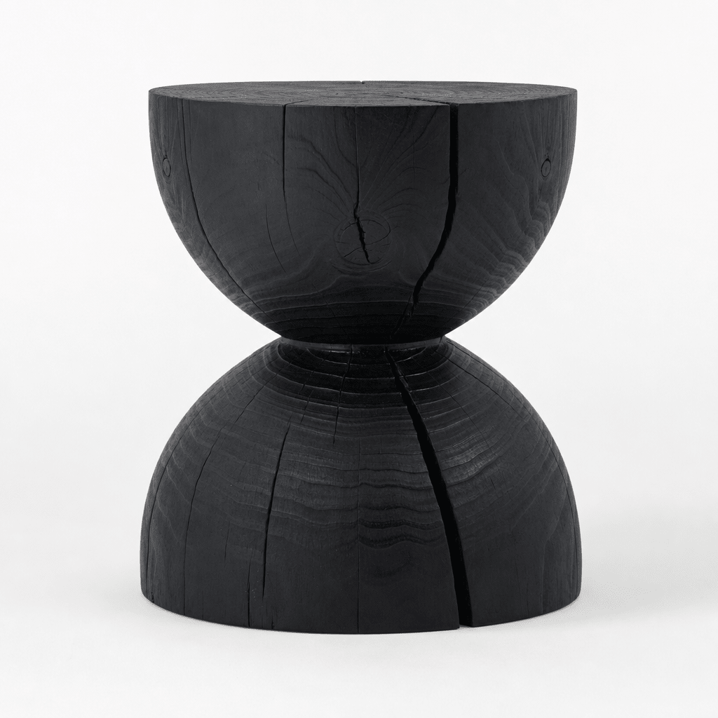 Charred Pine Side Table - FURNIBLE.