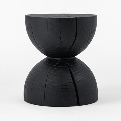 Charred Pine Side Table - FURNIBLE.