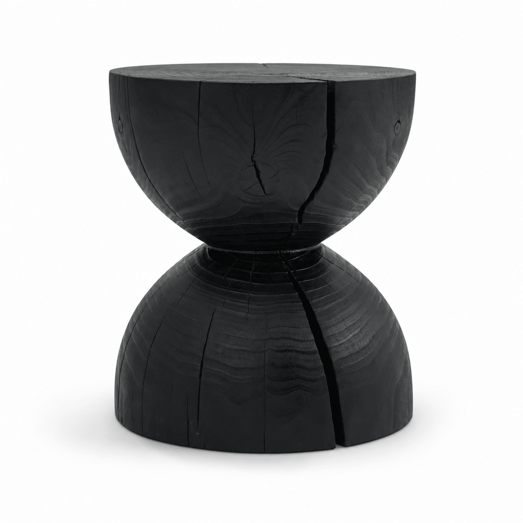 Charred Pine Side Table - FURNIBLE.