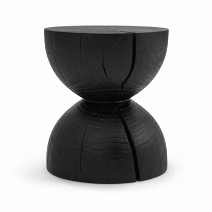 Charred Pine Side Table - FURNIBLE.