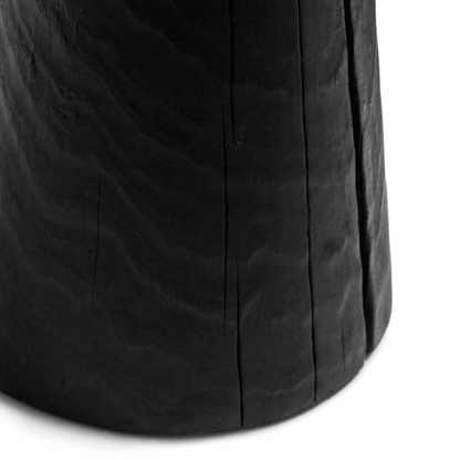 Charred Wood Stool - FURNIBLE.