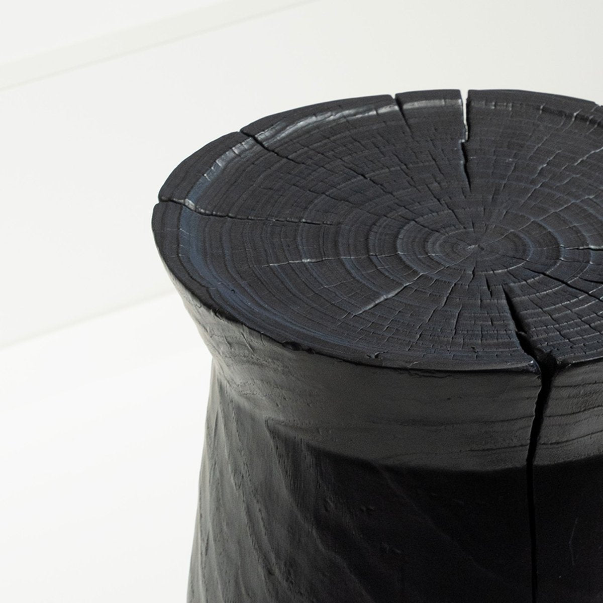 Charred Wood Stool - FURNIBLE.