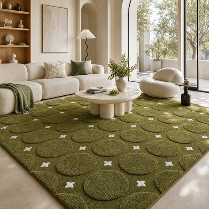 Circle Star Tufted Rug - FURNIBLE.