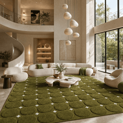 Circle Star Tufted Rug - FURNIBLE.