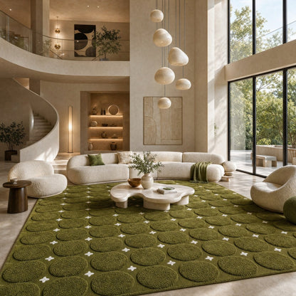 Circle Star Tufted Rug - FURNIBLE.