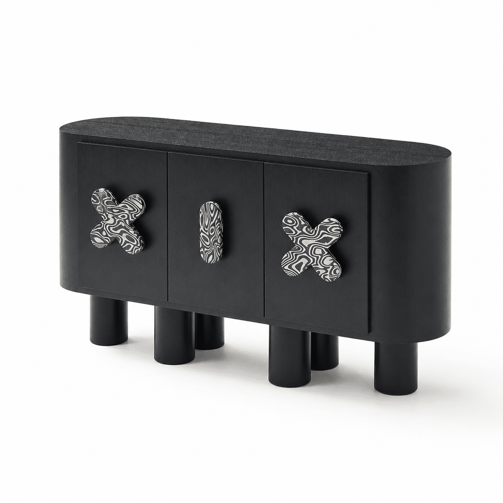 Clover Black Oak Sideboard - FURNIBLE.