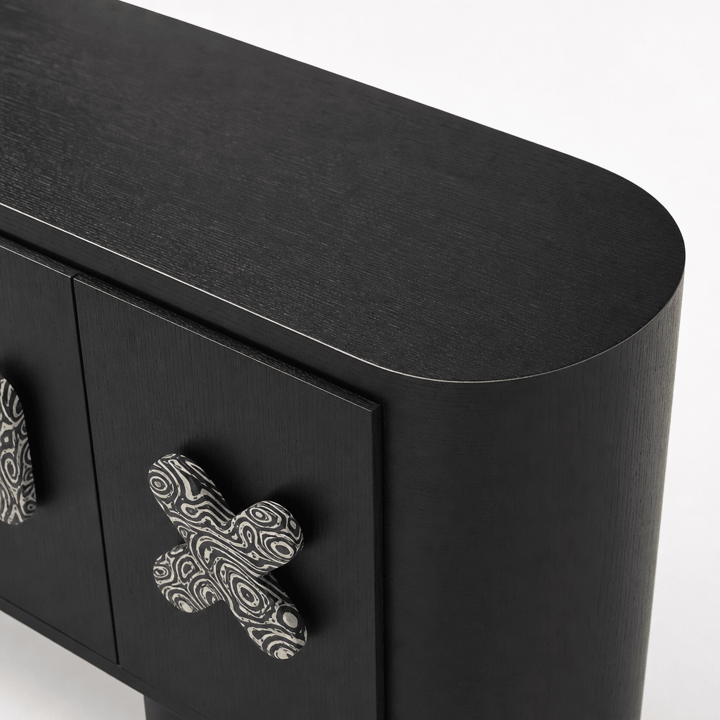 Clover Black Oak Sideboard - FURNIBLE.