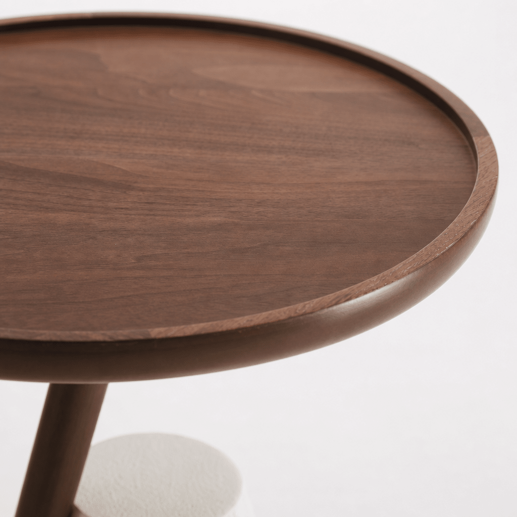 Cone Walnut Side Table - FURNIBLE.
