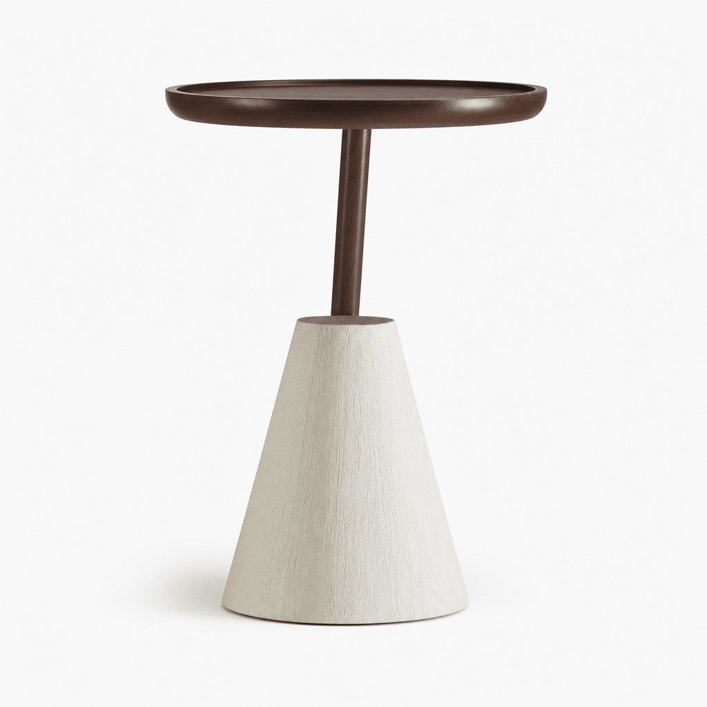 Cone Walnut Side Table - FURNIBLE.