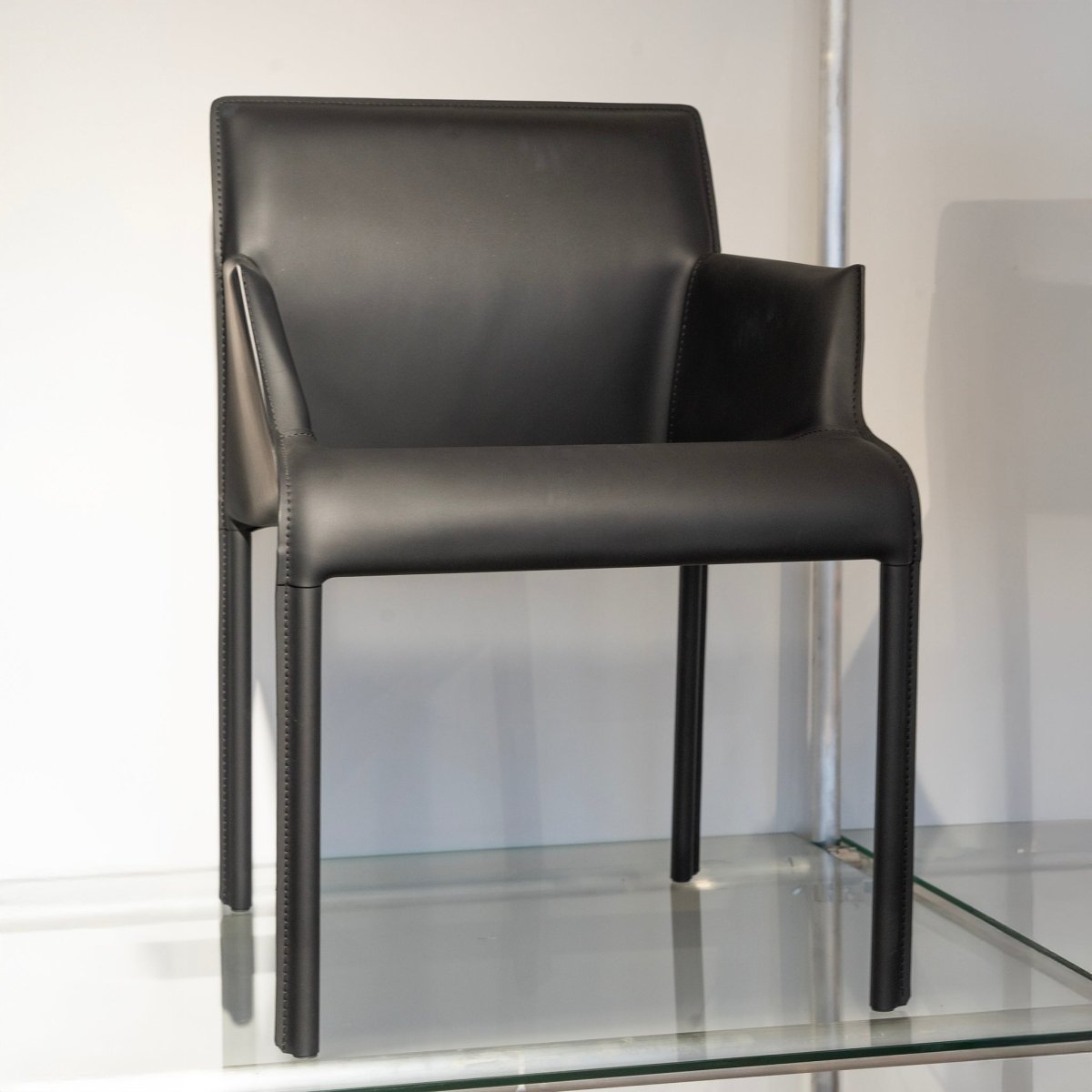 Contour Leather Dining Chair - FURNIBLE.